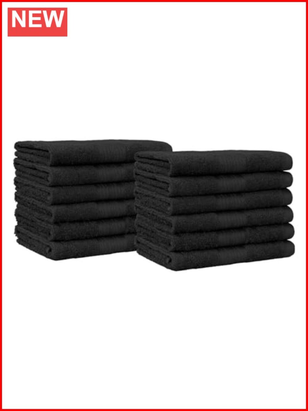 Cotton Washcloths Set of 12 Soft Absorbent 12x12 in Bath Face Towels